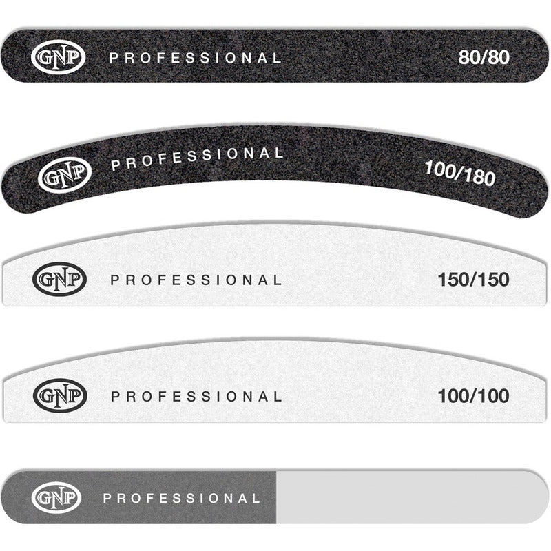 Combo 5 Limas Gnp Profesionales Para Uñas Acrílicas Gel