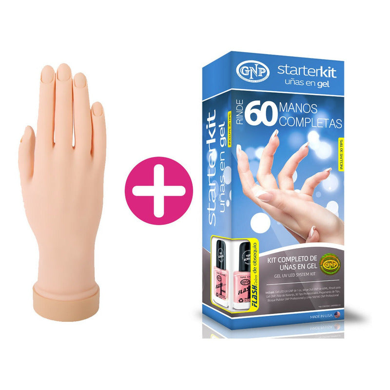 Kit De Uñas En Gel Gnp Y Mano De Practica Profesional Transparente
