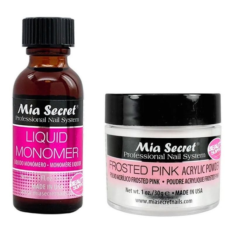 Mia Secret Líquido 30ml Y Polvo Acrílico 30g Uñas Pro