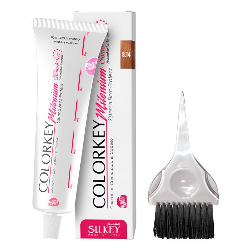 Kit Tinta Silkey Colorkey Milenium 120g + Pincel De Tinta 8.14