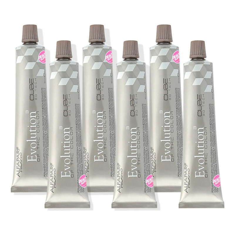 Pack 6 Tintas Alfaparf Evolution Color 60ml Tonos Variados Sin Tono