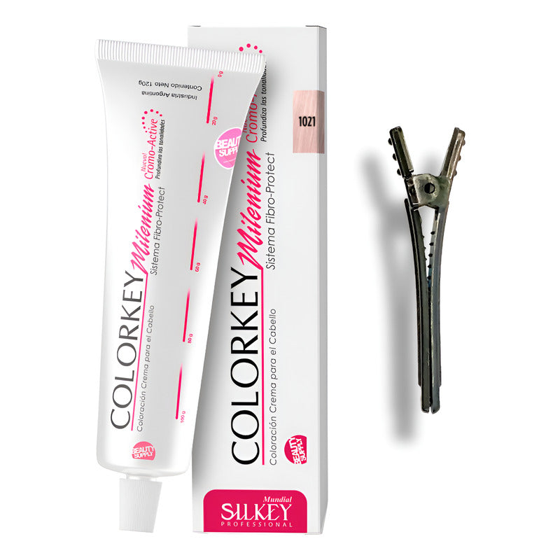 Tinta Silkey Colorkey Milenium 120g + Clip Pinza Plástica 1021