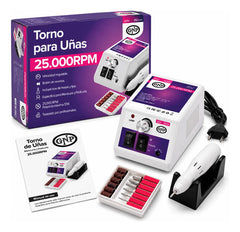 Lámpara Uv Para Uñas Gnp 280w Digital + Torno Gnp 25000 Rpm