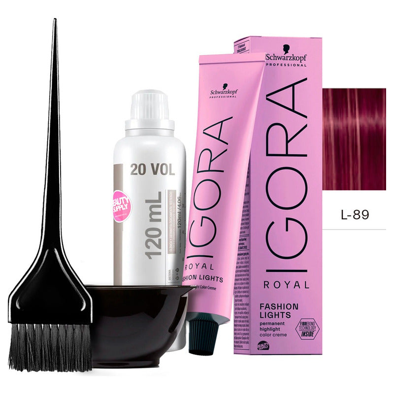 Tinta Igora Fashion Lights Schwarzkopf Bowl Oxidante Pincel