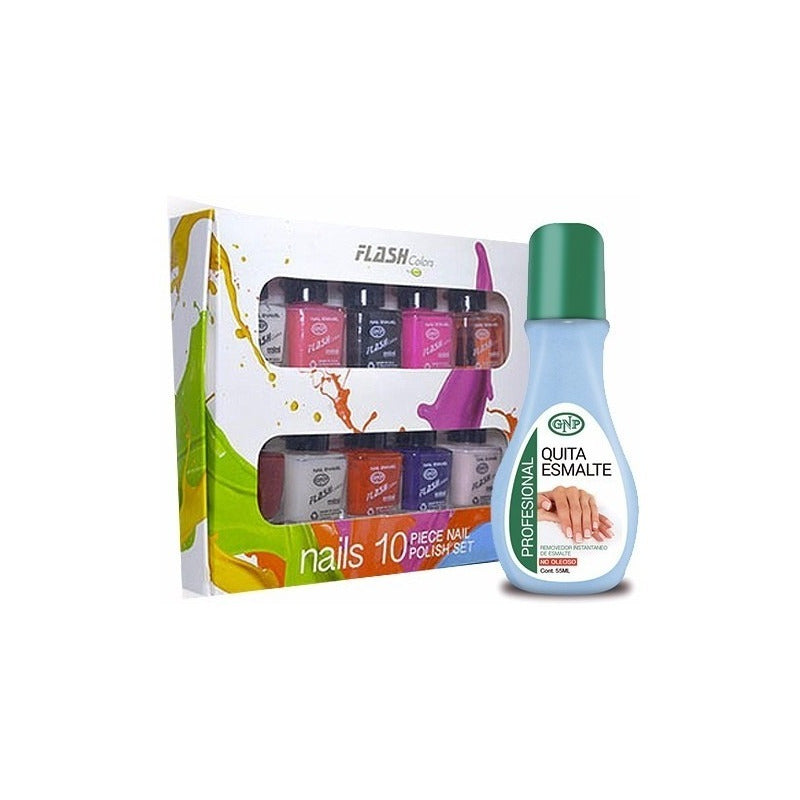 Esmaltes Pack 10 Tonos Mas Vendidos Y Quita Esmalte Gnp Nice