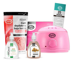 Kit De Cera Depilatoria En Perlas Gnp Con Olla Y Exfoliante