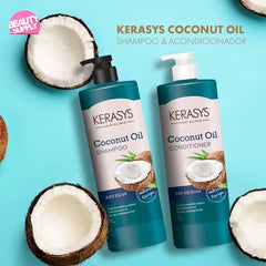Shampoo Kerasys Con Aceite De Coco 1lt, Brillo Y Suavidad