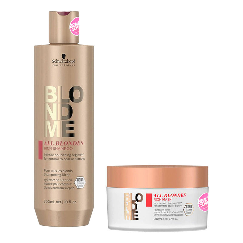 Shampoo Rich 300ml Y Mascara 200ml Schwarzkopf Blondme
