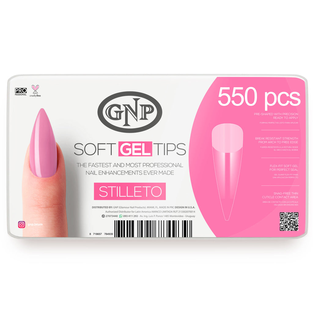 Soft Gel Tips Gnp X550 Unidades. Gel Suave Flex-fit en Beauty Supply