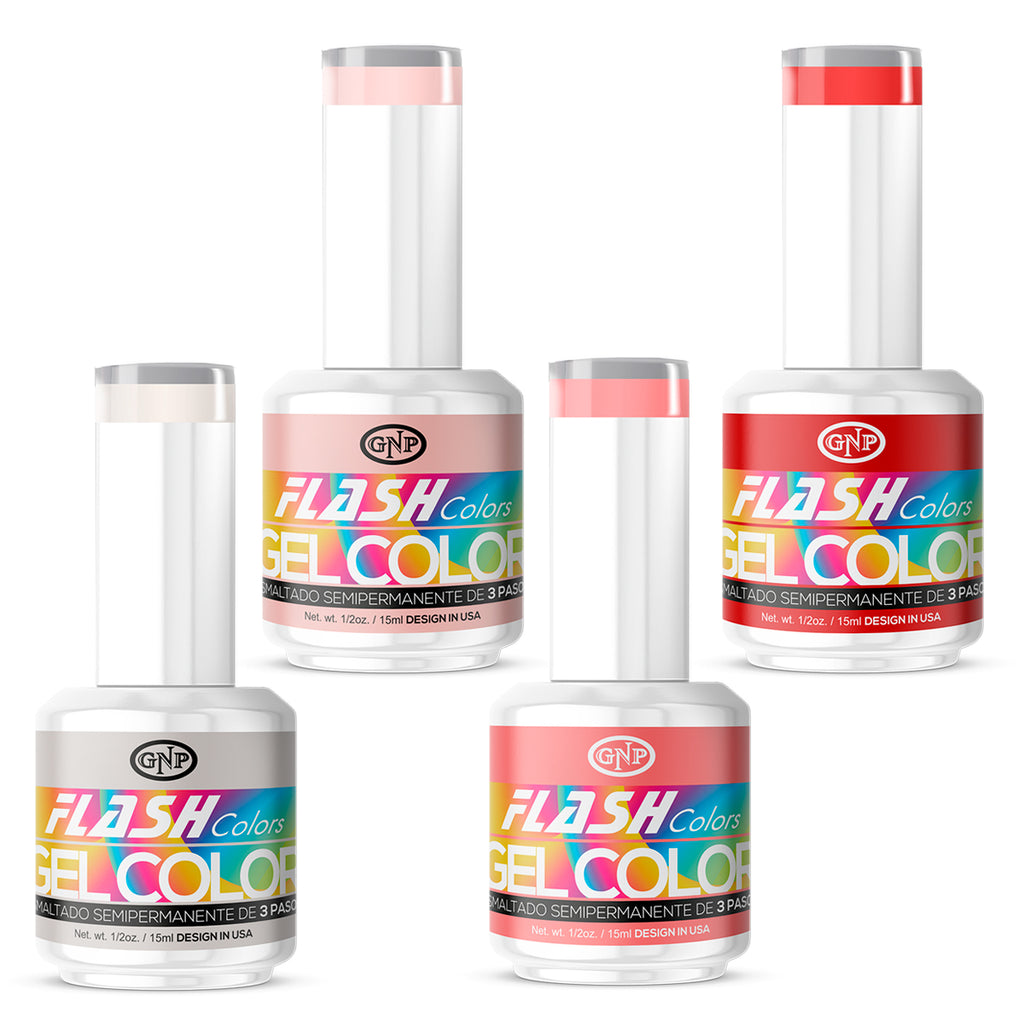 Combo de 4 Esmaltes Semipermanentes Gnp Vegano 21 FREE en Beauty Supply