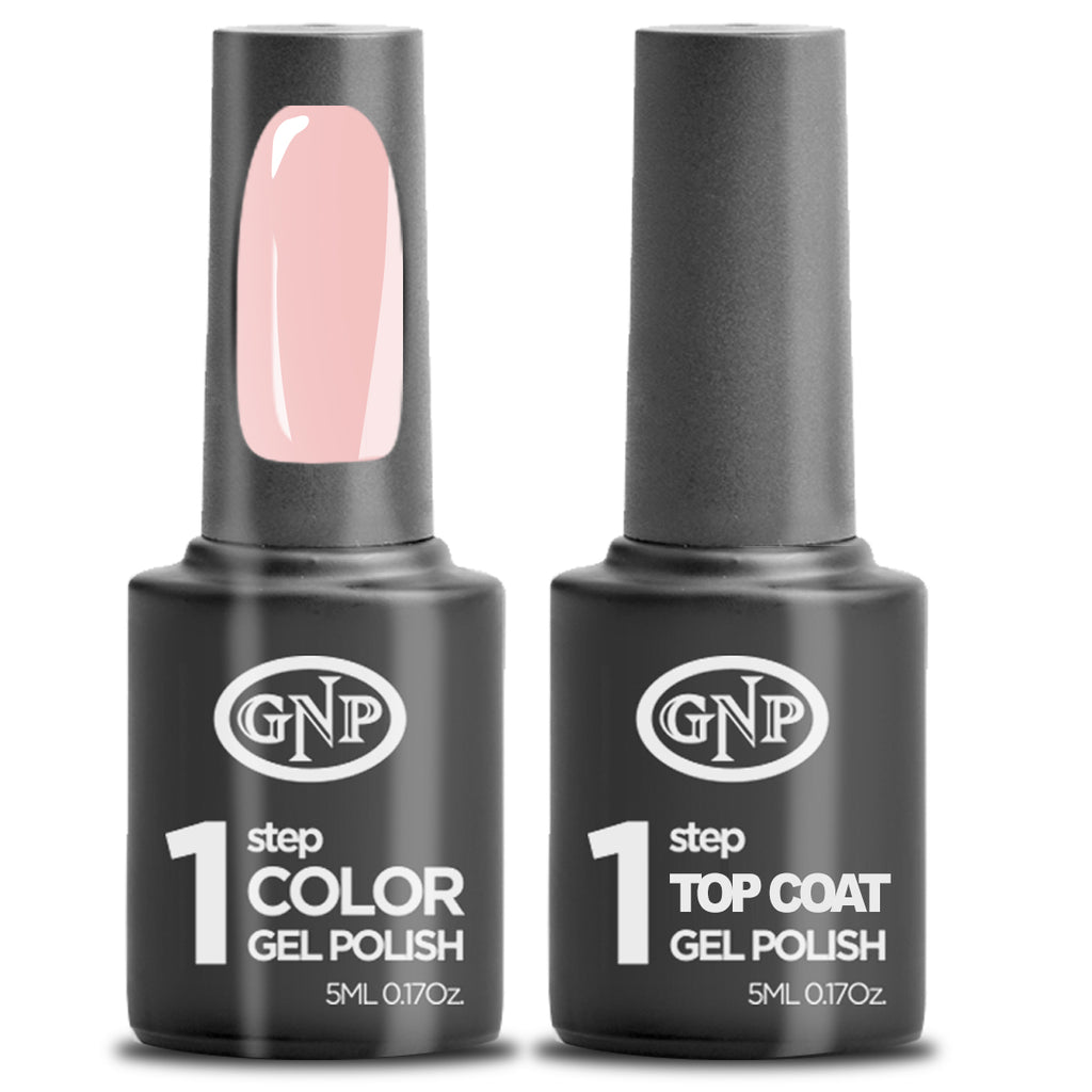 Pack de Esmalte Semipermanente De 1 Paso Gnp Color + Top Coat en Beauty Supply
