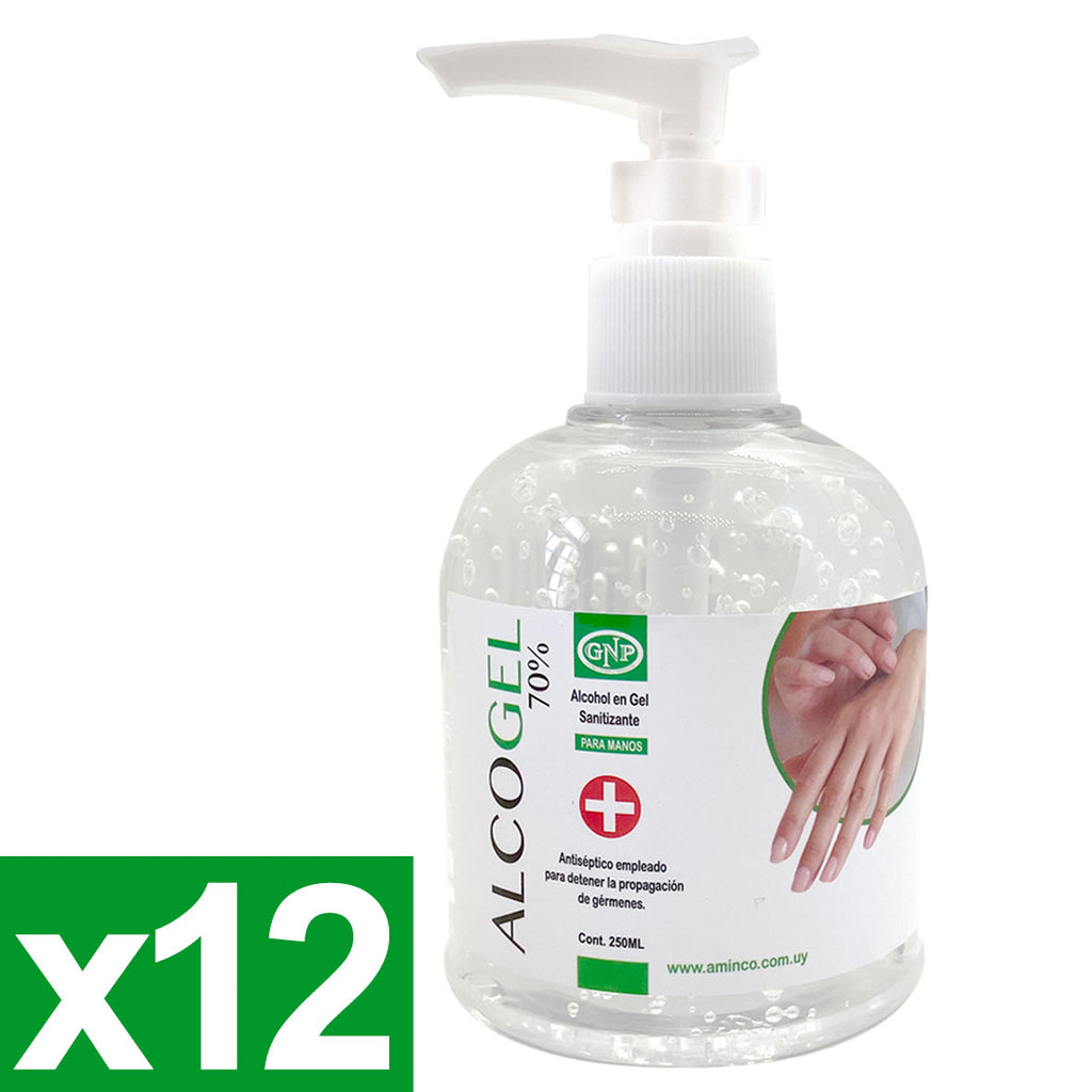 x12 Alcohol En Gel Gnp 250ml en Beauty Supply