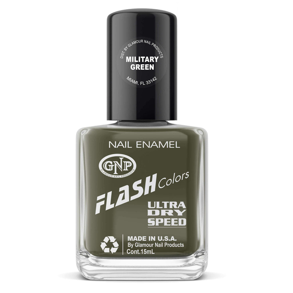 Esmalte FLASH Colors de GNP 15ML Military Green en Beauty Supply