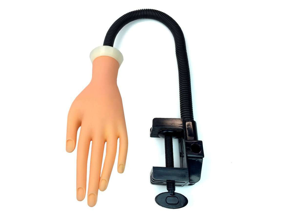 Mano de Practica Articulada con soporte para Arte en Uñas, Esculpidas, en Gel y mas en Beauty Supply