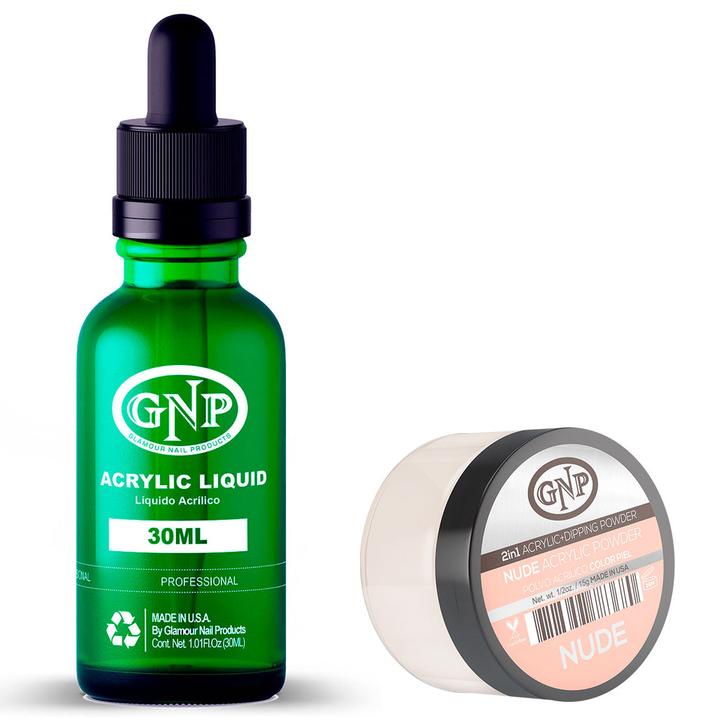 Polvo Acrílico GNP Nude 15Gr. + Líquido Acrílico GNP 30Ml en Beauty Supply