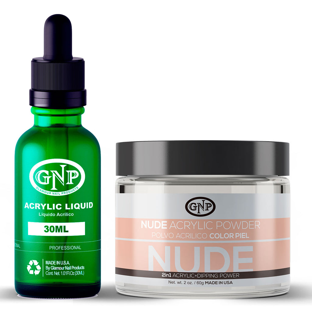 Polvo Acrílico GNP Nude 60Gr. + Líquido Acrílico GNP 30Ml en Beauty Supply