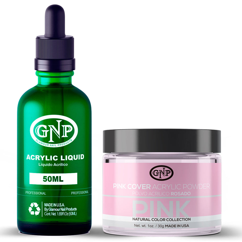 Cover GNP Pink 30Gr. + Líquido Acrílico GNP 50Ml en Beauty Supply