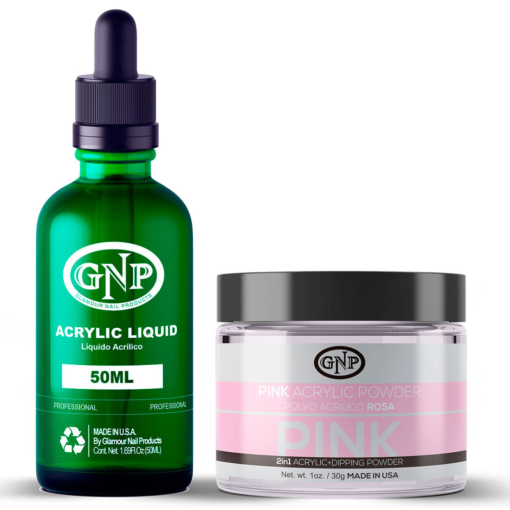 Polvo Acrílico GNP Pink 30Gr. + Líquido Acrílico GNP 50Ml en Beauty Supply