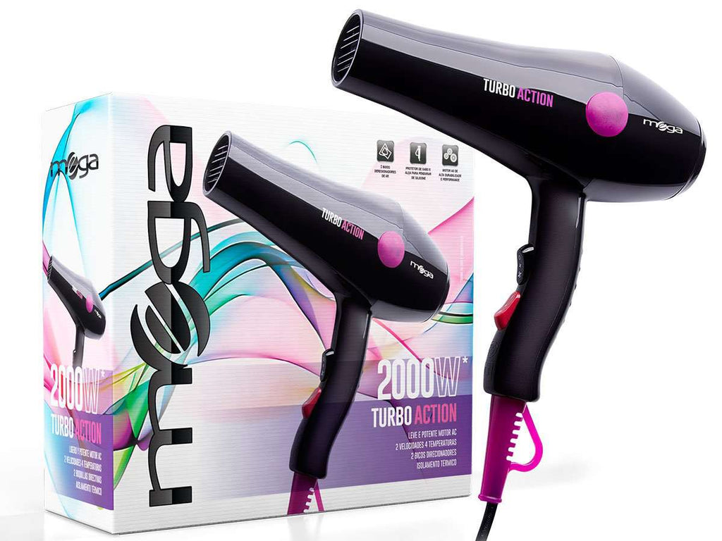 SECADOR DE PELO PROFESIONAL MEGA TURBO ACTION 2000W en Beauty Supply