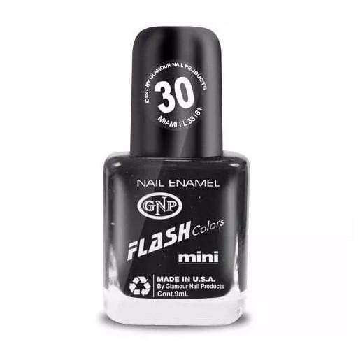 Esmalte FLASH Colors de GNP 9ML Nro.30 Negro en Beauty Supply