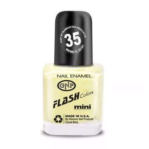 Esmalte FLASH Colors de GNP 9ML Nro.35 Amarillo Patito en Beauty Supply