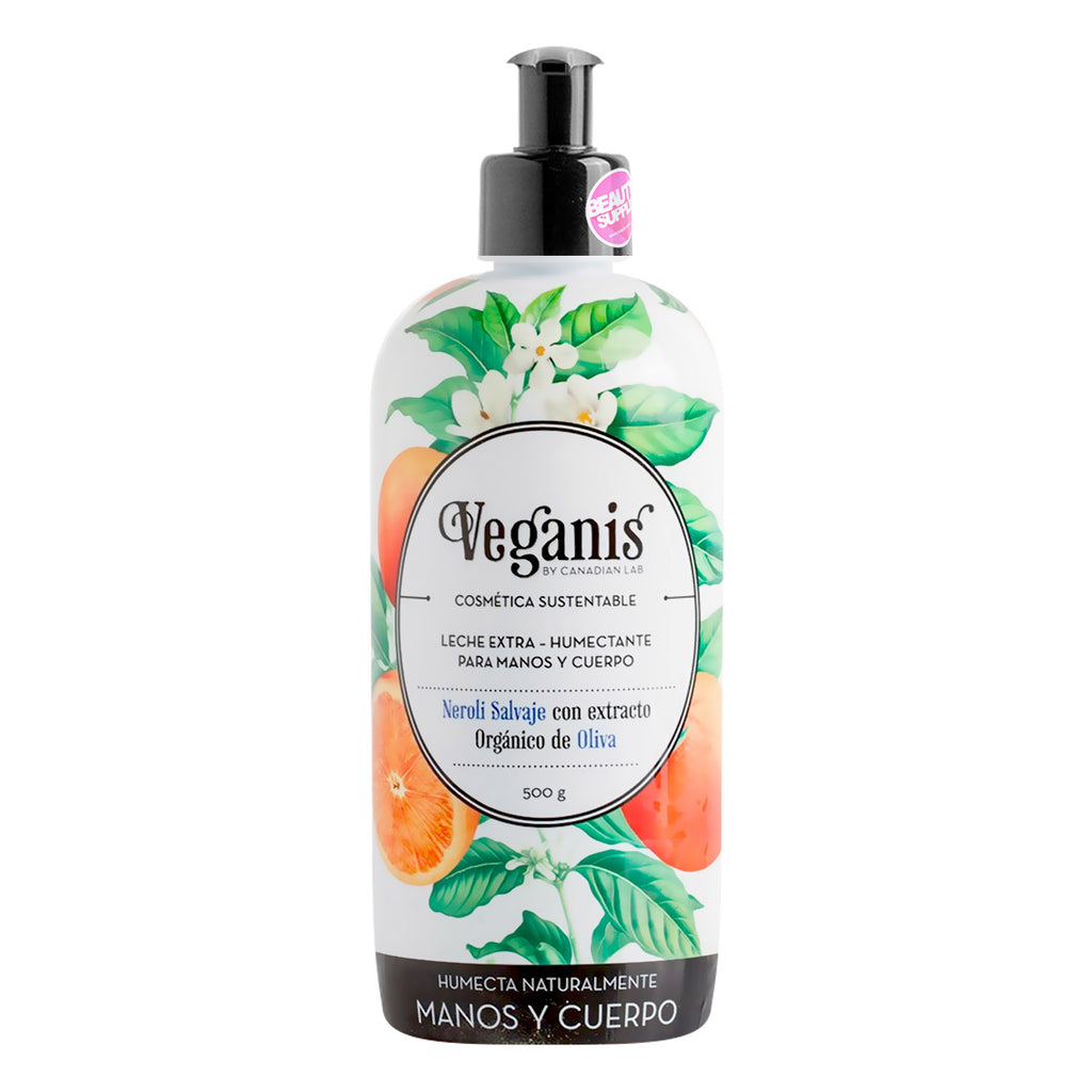 LECHE VEGANA EXTRA HUMECTANTE NEROLI SALVAJE VEGANIS 500G en Beauty Supply