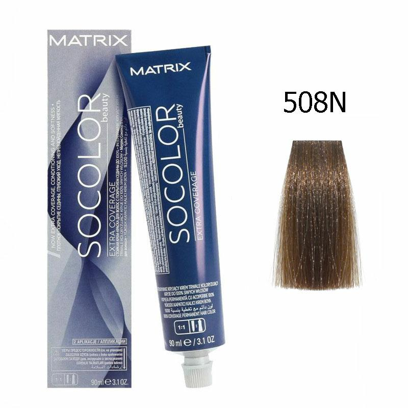 508N POMO DE TINTA MATRIX EXTRA COBERTURA SoColorBeauty 90ML en Beauty Supply